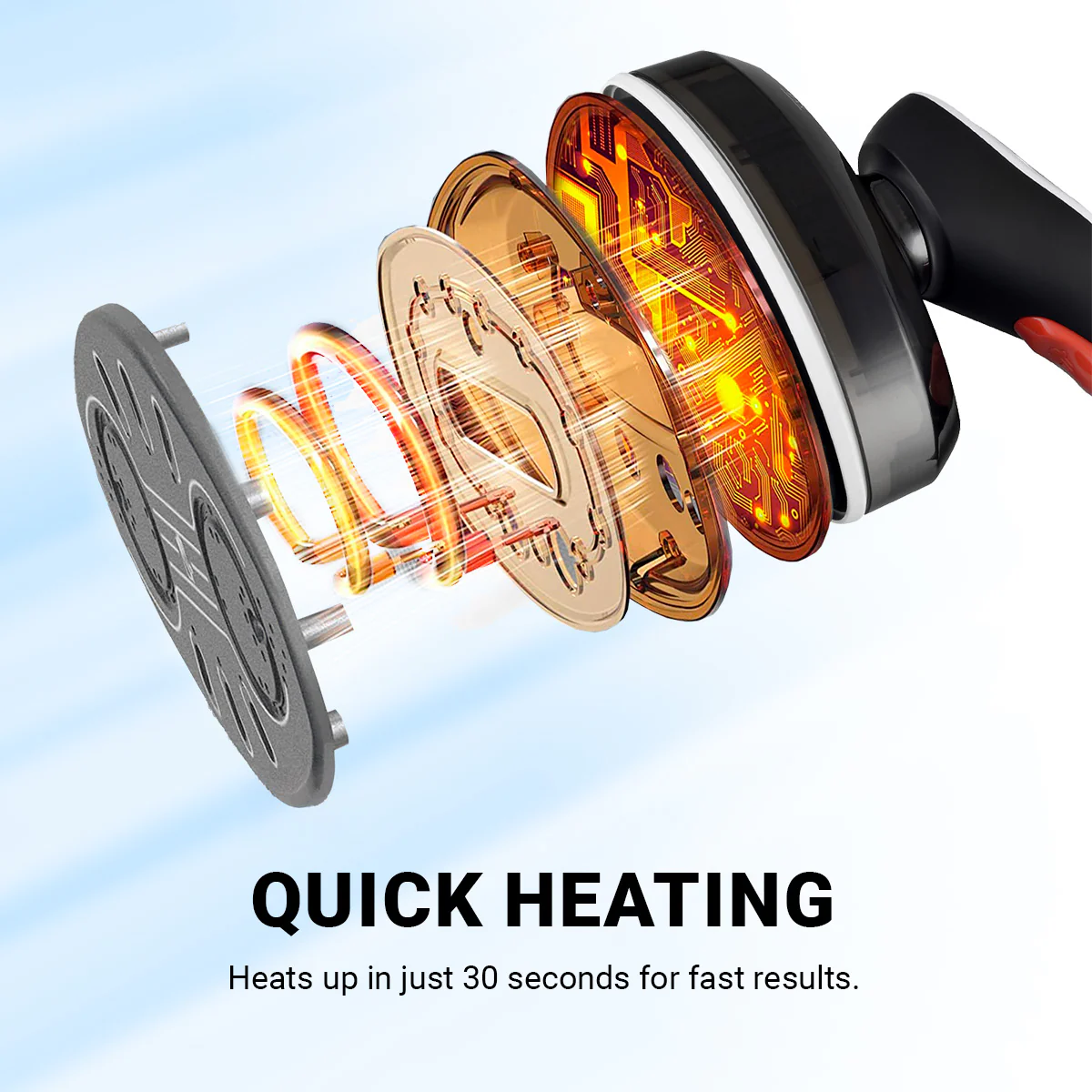 Kleva® 2-in-1 SteamPress Handheld 1500W Clothes Steamer & Garment Iron + Bonus Travel Bag - Image 5