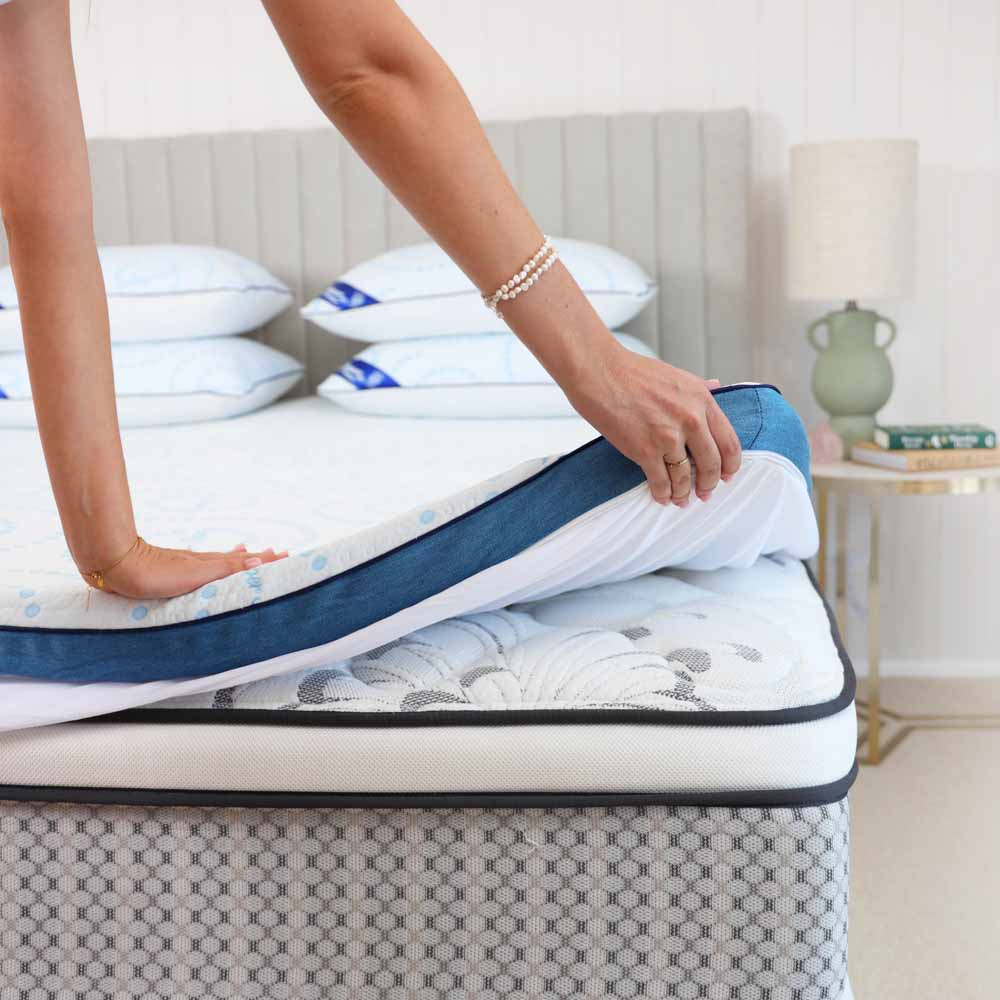 Straight 2 Sleep® Mattress Topper with Cooling Technology + 2 BONUS Adjustable Pillows + FREE Delivery - Image 4