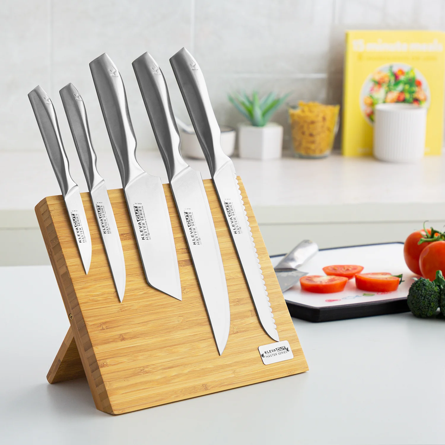 Kleva® Bamboo Magnetic Knife Block! Store Your Knifes Safely And Securely! - Image 3