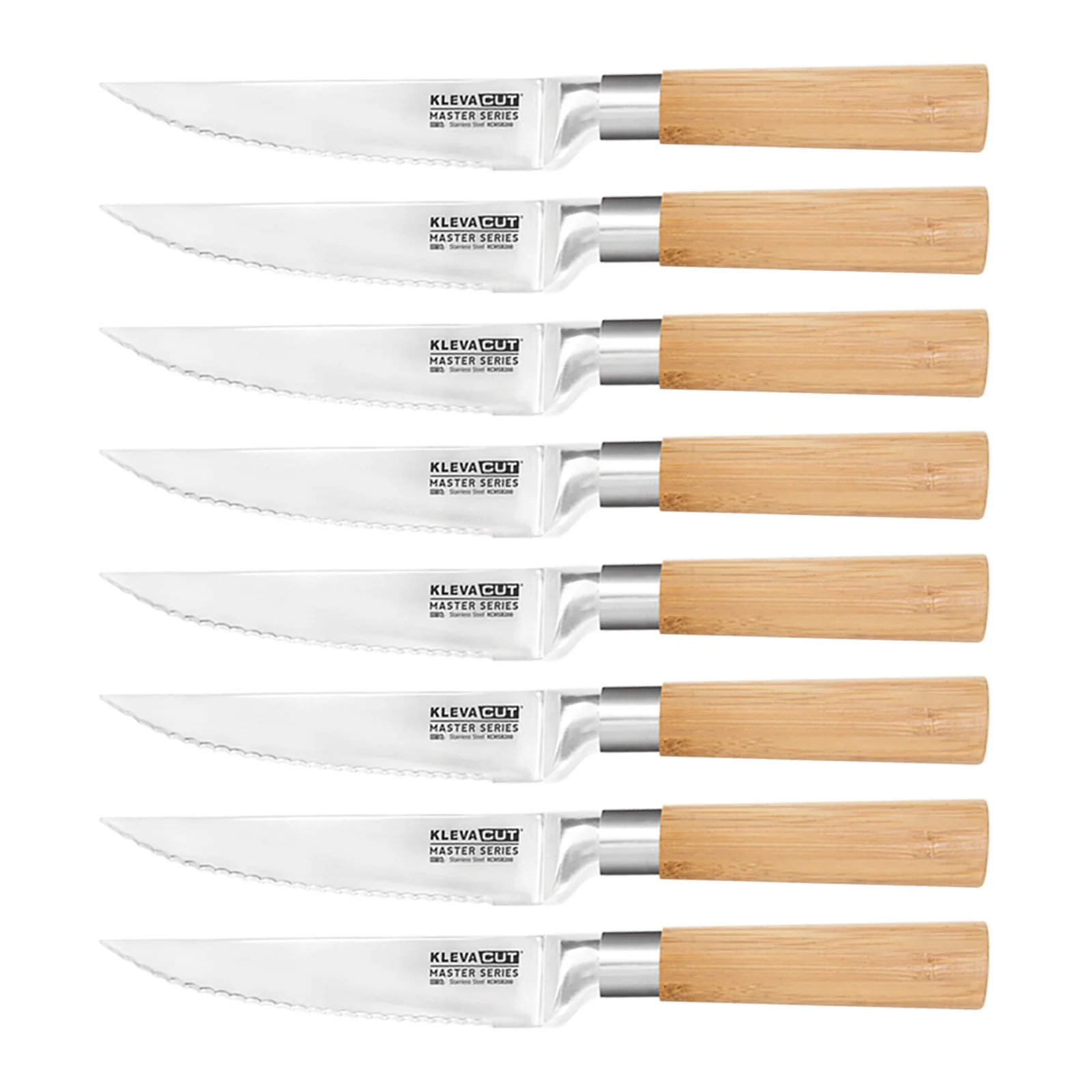 KlevaCut® Master Series 4 Piece Bamboo Steak Knives Set! - Image 6
