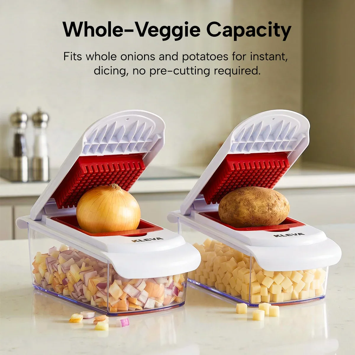 Kleva Cube Cutter - Slice, Dice, & Chop With A Compact Vegetable Cutter Buy 1 Get 1 FREE - Image 6