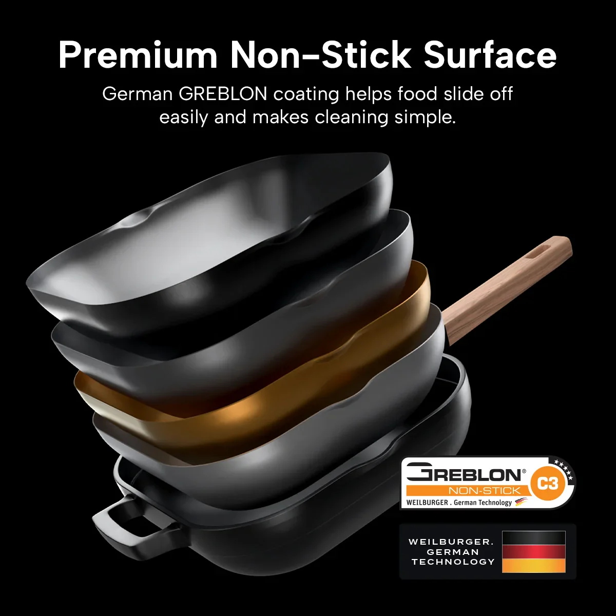 Diamond Earth® Extra Deep Dish Pan Set + FREE Gifts - Buy 1 Get 1 FREE - Image 5