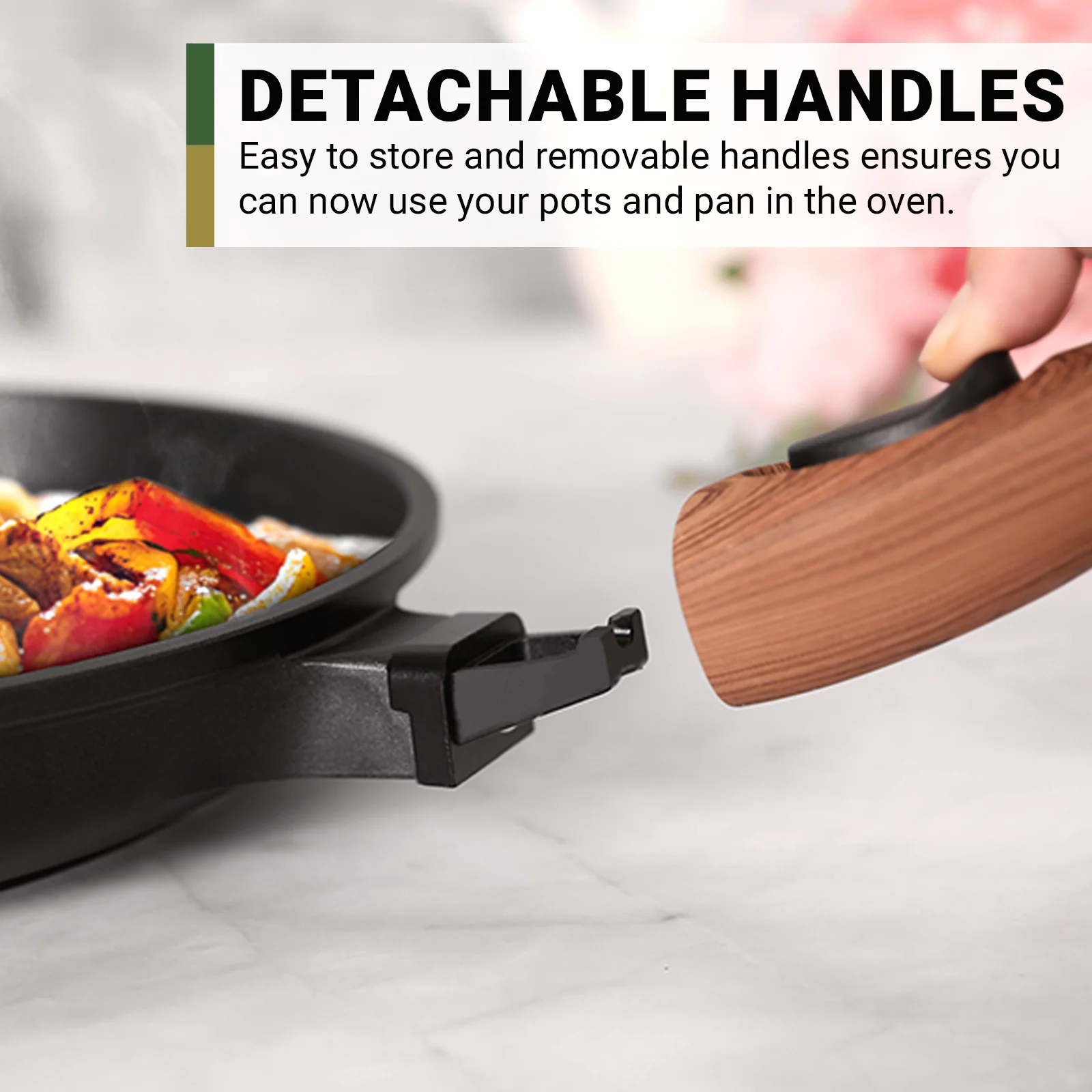 Diamond Earth® StackSmart with Detachable Handles 6pc Cookware Set - Buy one GET ONE FREE! - Image 6