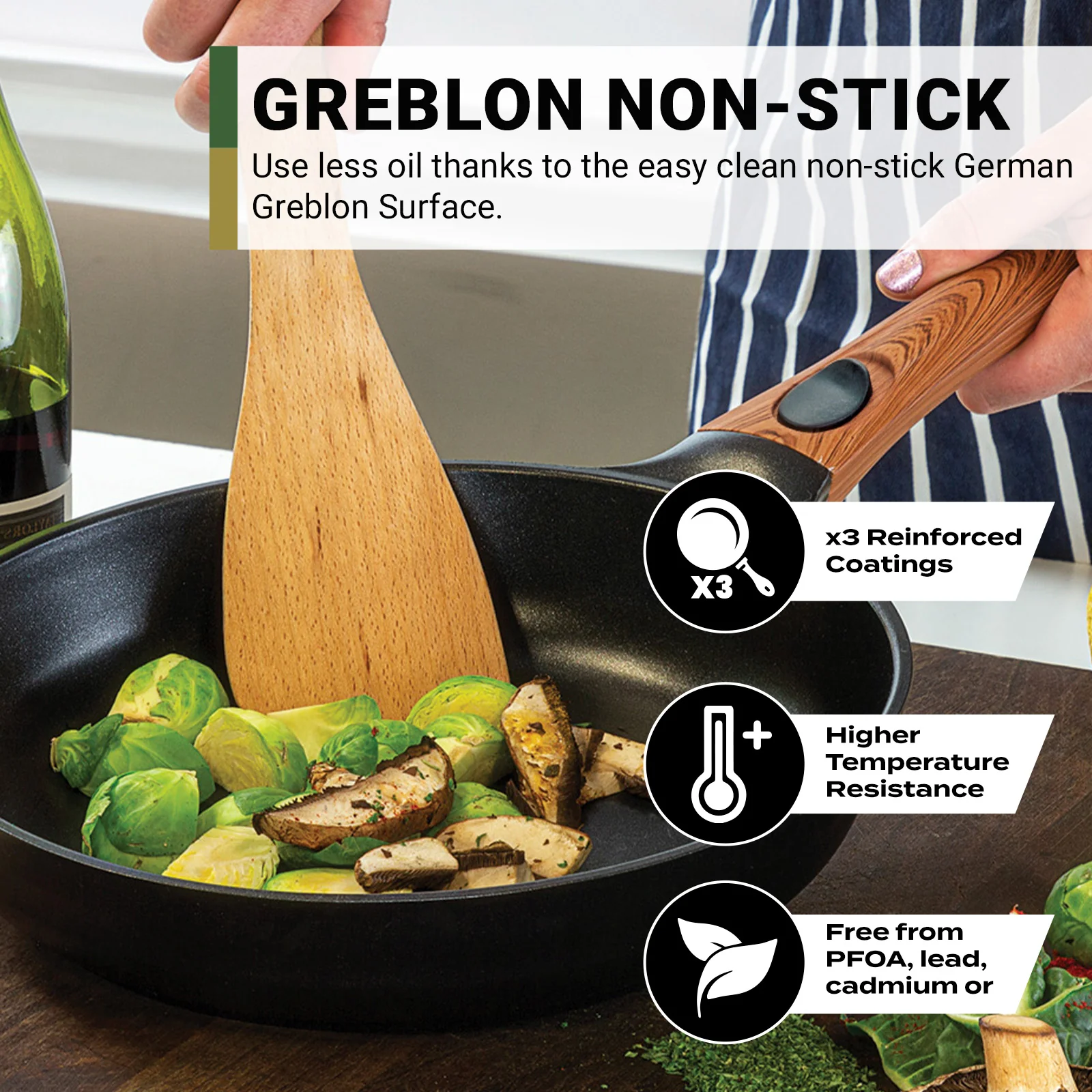 Diamond Earth® StackSmart with Detachable Handles 6pc Cookware Set - Buy one GET ONE FREE! - Image 9