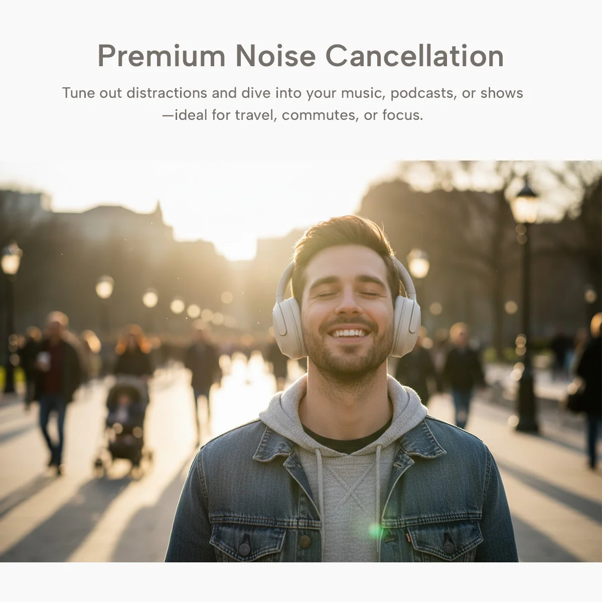 Kleva® AudioUltra Active Noise Cancelling Wireless Headphones - 36Hr Battery Life - Image 4