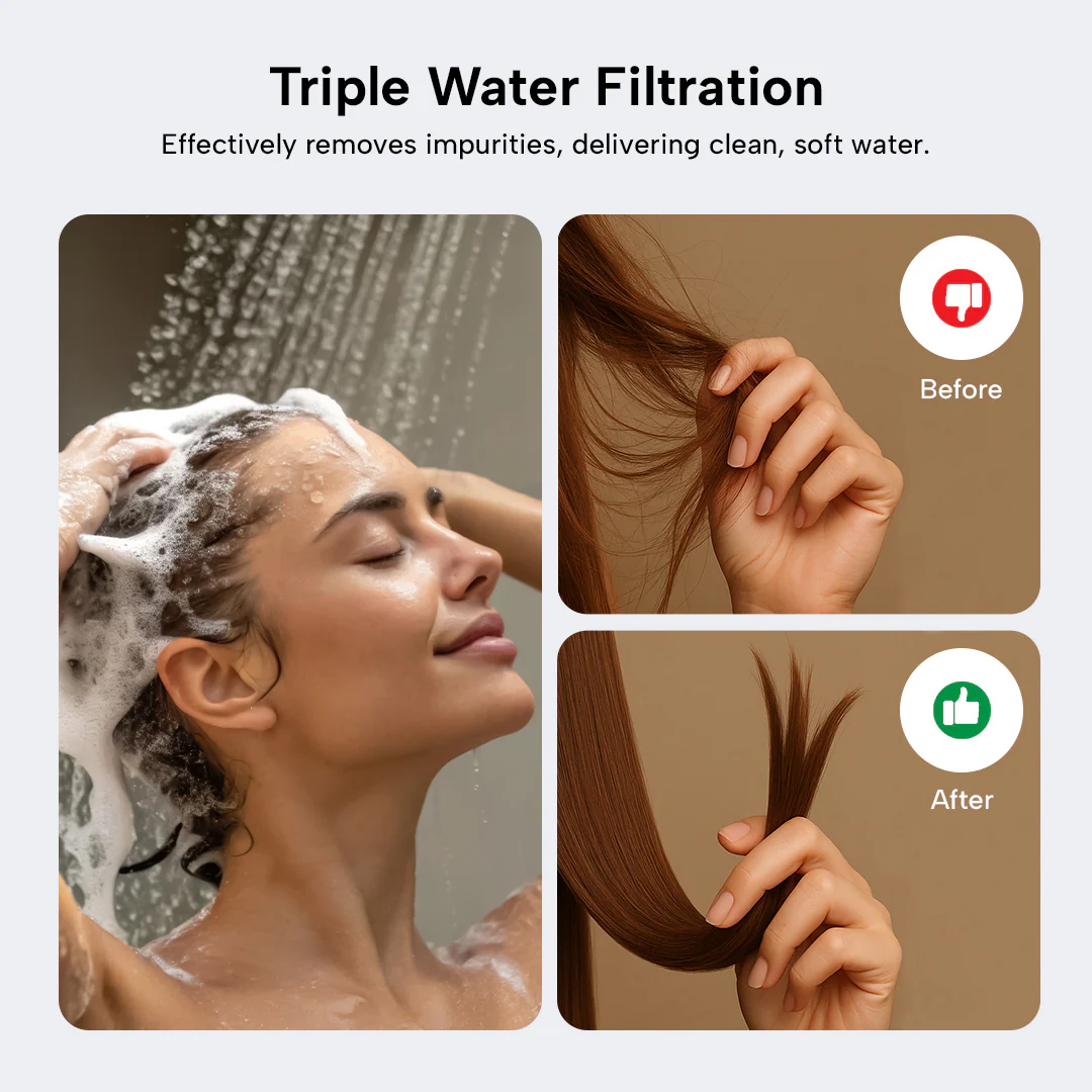Kleva Triple Bliss Filtered Handheld/ Wall Mount Shower Head - Buy One Get One Free - Image 9