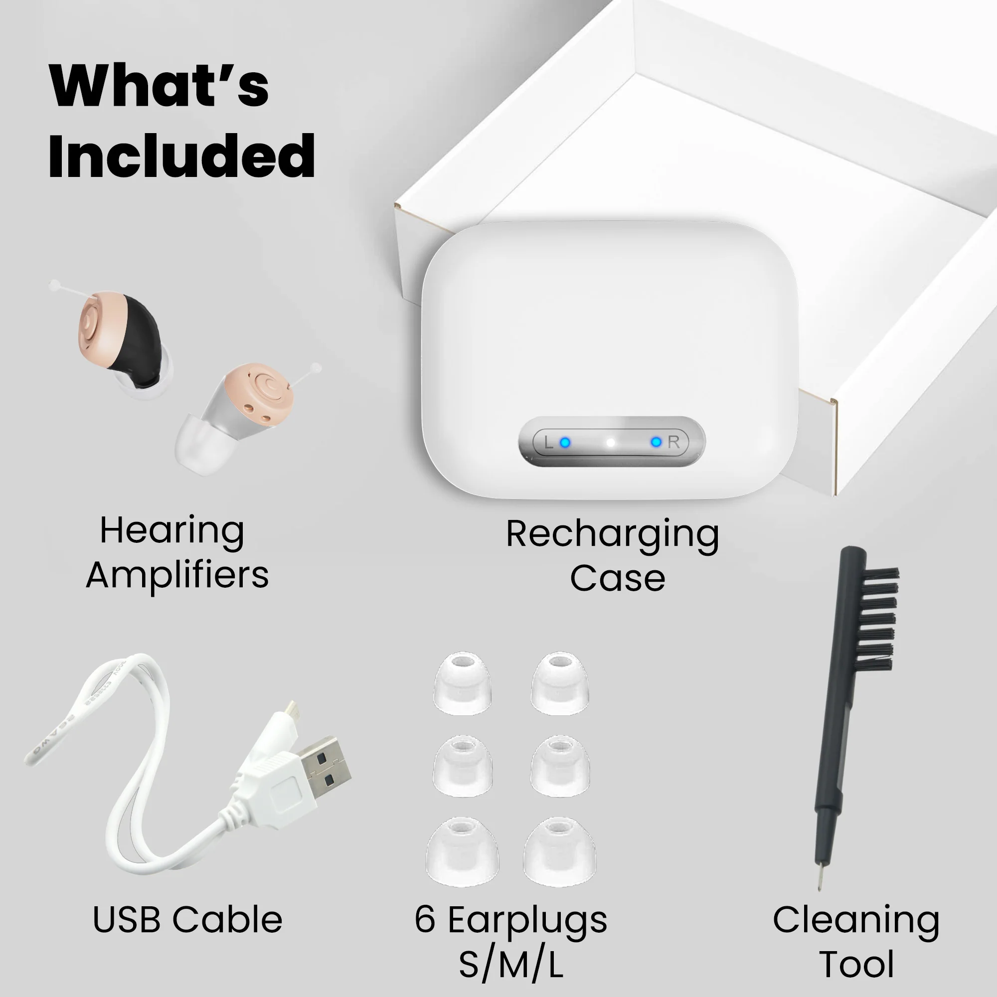 Kleva HearClear Mini Rechargeable Hearing Amplifier - 14hr Battery | Smart Noise Reduction | Free Zoom Vision - Image 8