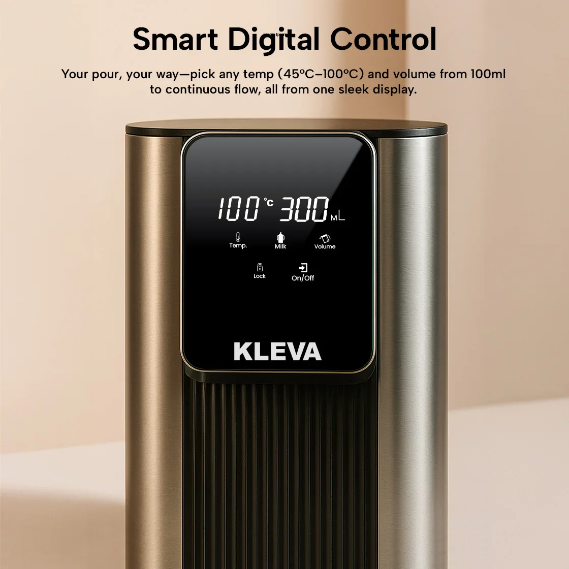 Kleva® Instant Hot Water Dispenser Deluxe with Smart Touch Temp & Volume Control - Image 8