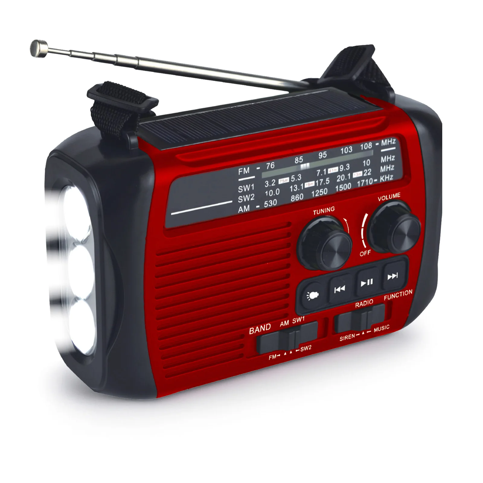 KLEVA® All-in-1 Survival Radio – Solar & Hand-Crank Powered FM/AM Radio and SOS + LED Light - Image 9