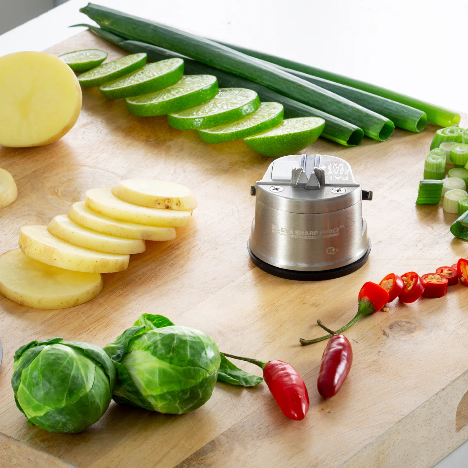 Kleva Sharp Pro® Knife Sharpener With Precision Honing Plate + Suction Base - Image 10