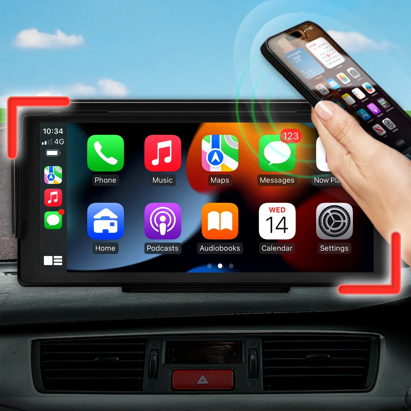 Kleva SmartPlay XL 10" HD Universal Touchscreen - Apple CarPlay Android Auto Wireless - Image 11