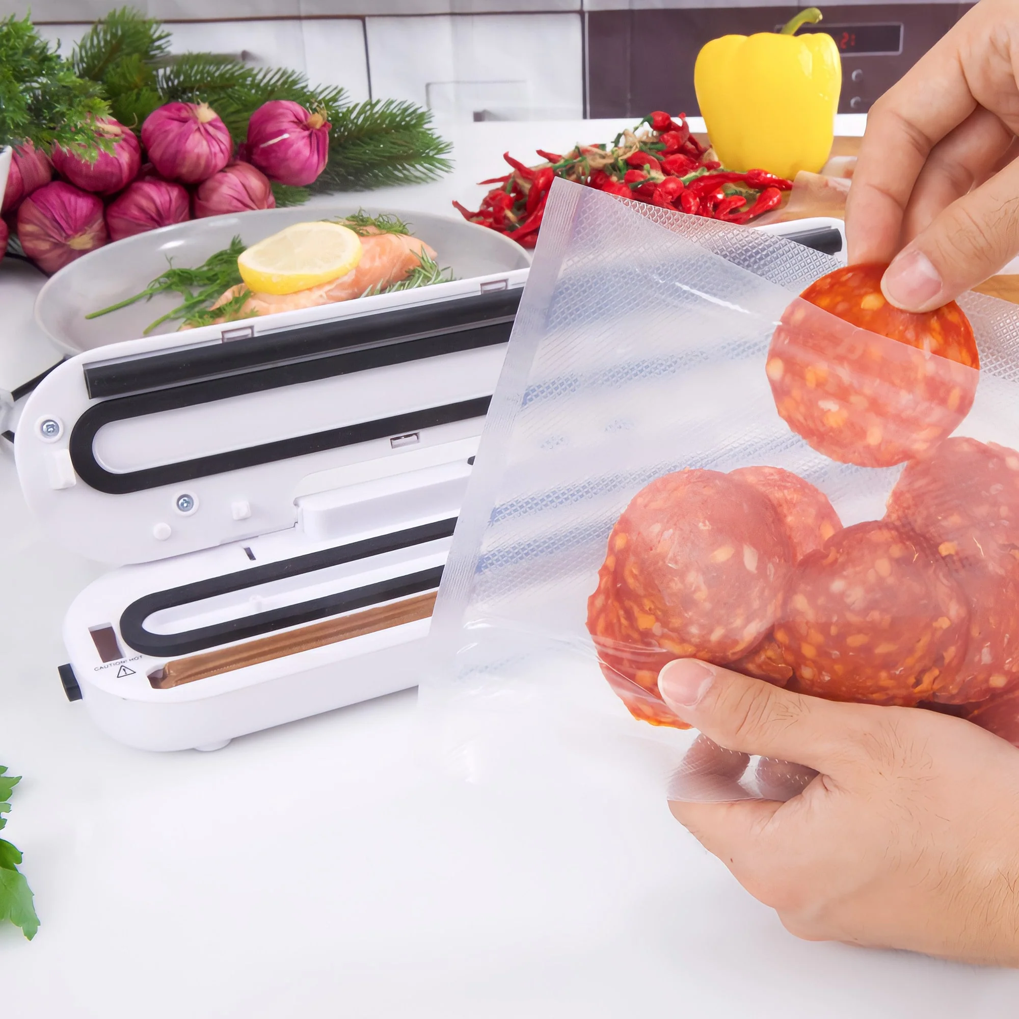 Kleva® Vac Seal & Save Food Saver Vacuum Sealer + FREE Sealer Bags Rolls - Image 6