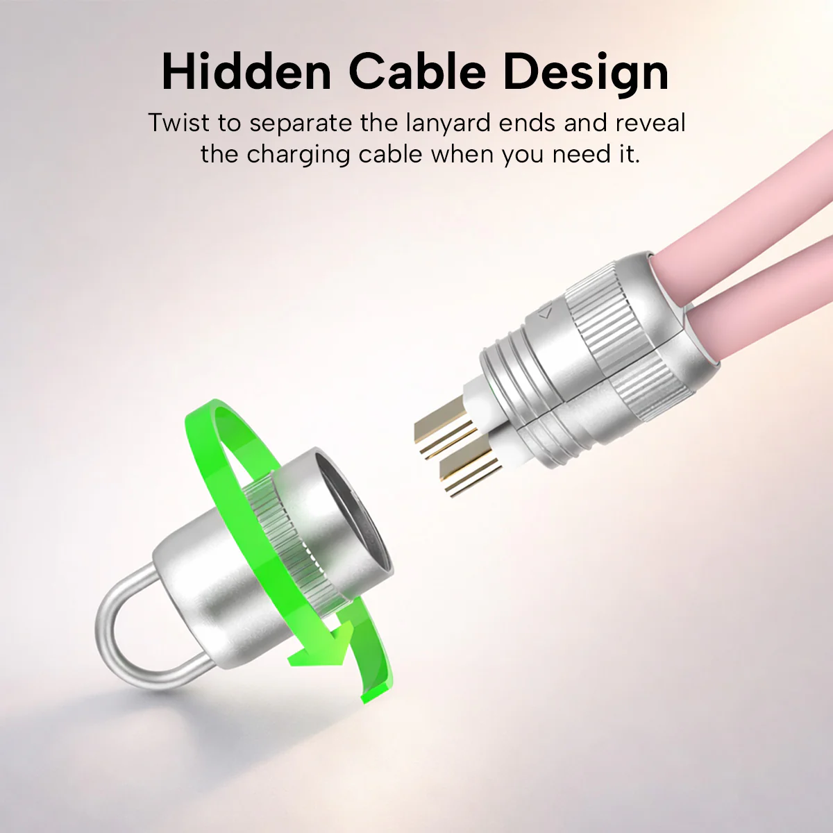 KLEVA® Charge & Go Lanyard | Wearable Phone Charging Cable On the Go for iPhone, Android & USB-C Devices - Image 5