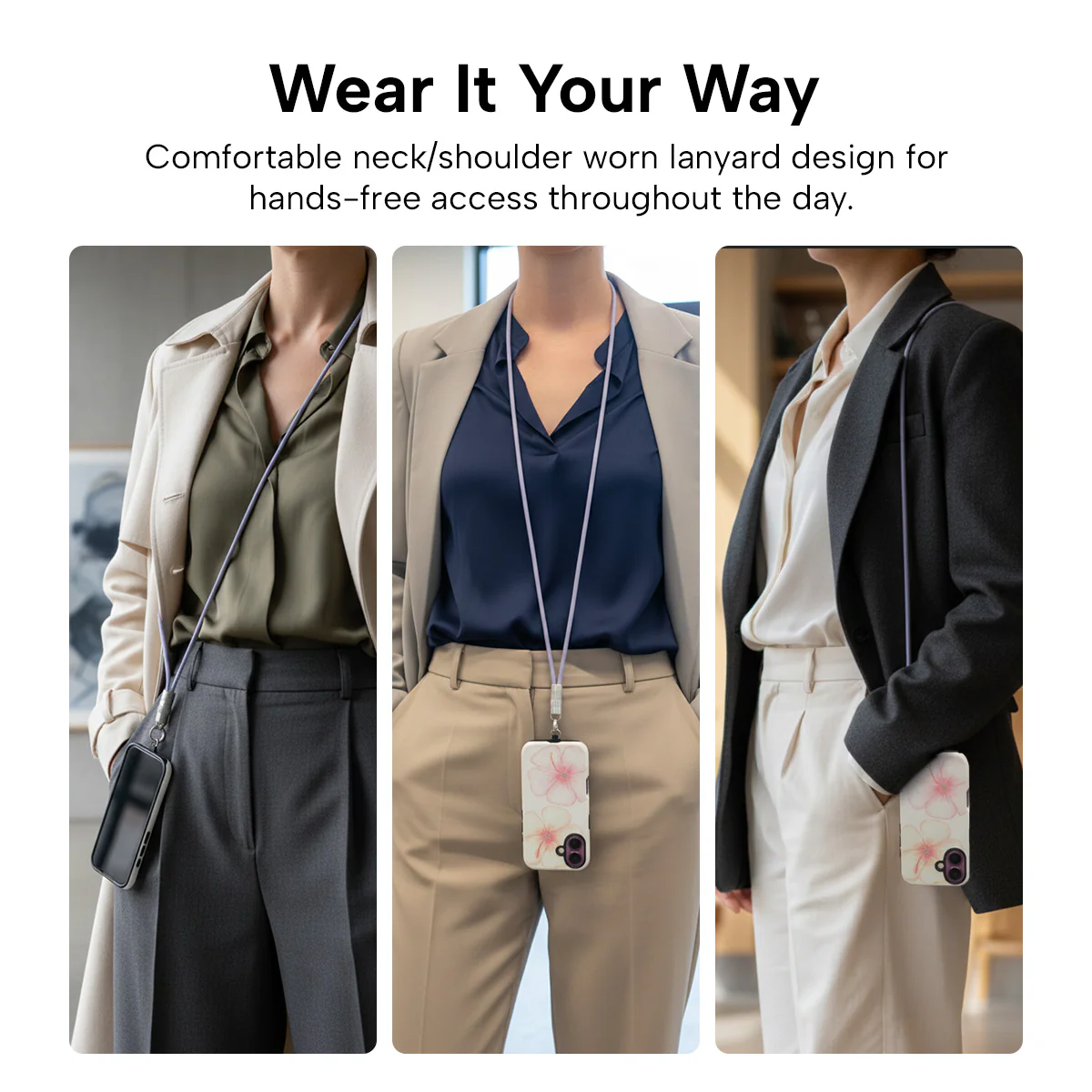 KLEVA® Charge & Go Lanyard | Wearable Phone Charging Cable On the Go for iPhone, Android & USB-C Devices - Image 8