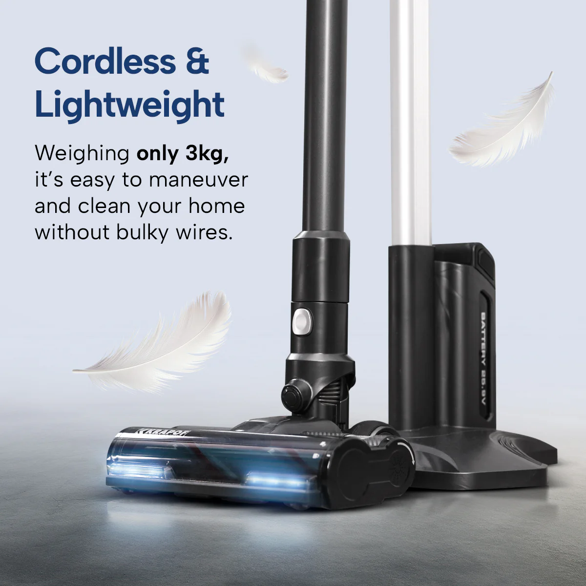 KRAPOF® Wet & Dry 2-in-1 Cordless Stick Vacuum and Smart Mop Floor Cleaner - Image 4