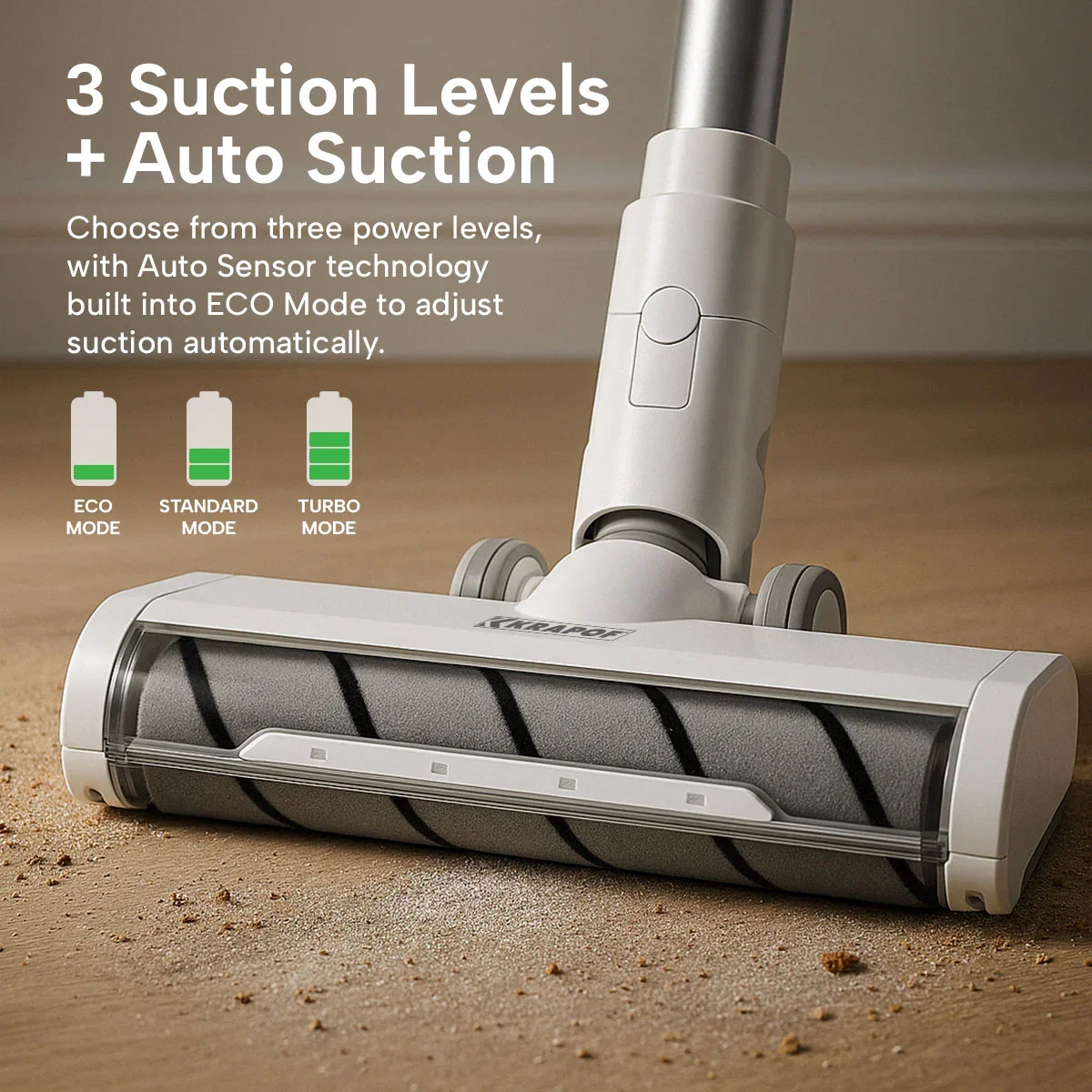 KRAPOF® Auto Clean Self Empty Slim Power Vac Cordless Stick Vacuum - Image 5