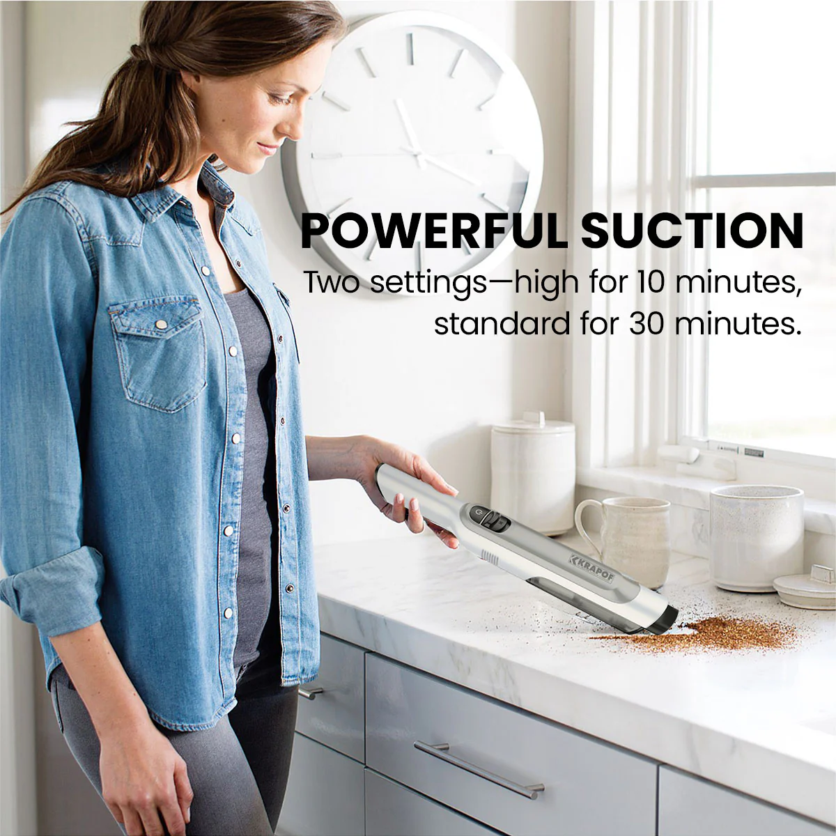 KRAPOF® Portable Mini Plus Handy Cordless Car Vacuum Cleaner - Image 4