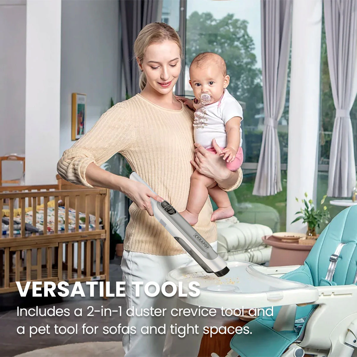 KRAPOF® Portable Mini Plus Handy Cordless Car Vacuum Cleaner - Image 7