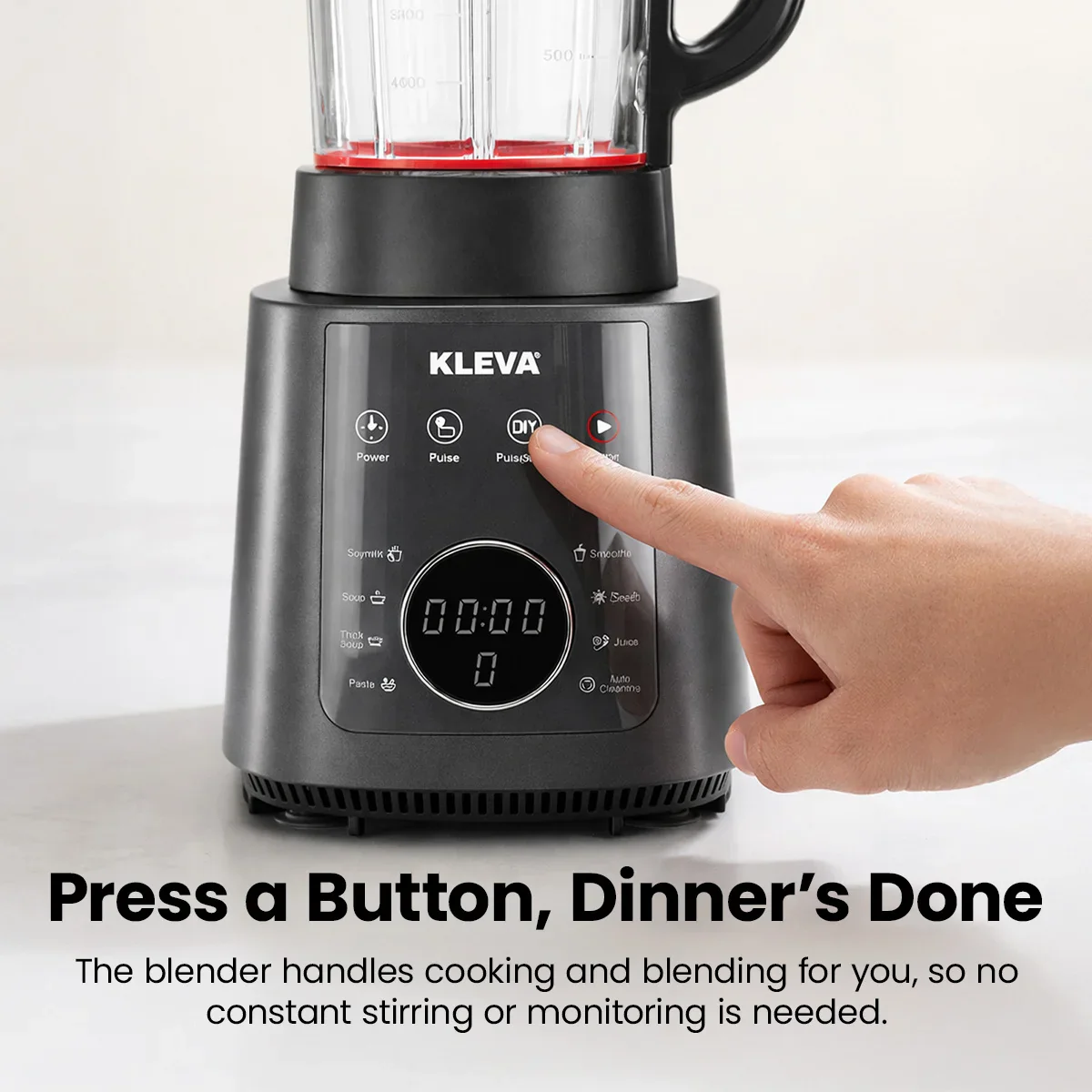 Mealio® Hot & Cold Blender - Professional Soup Maker & Smoothie Blender in 1 + FREE 2 Soup Flasks + Recipe E-Book - Image 5