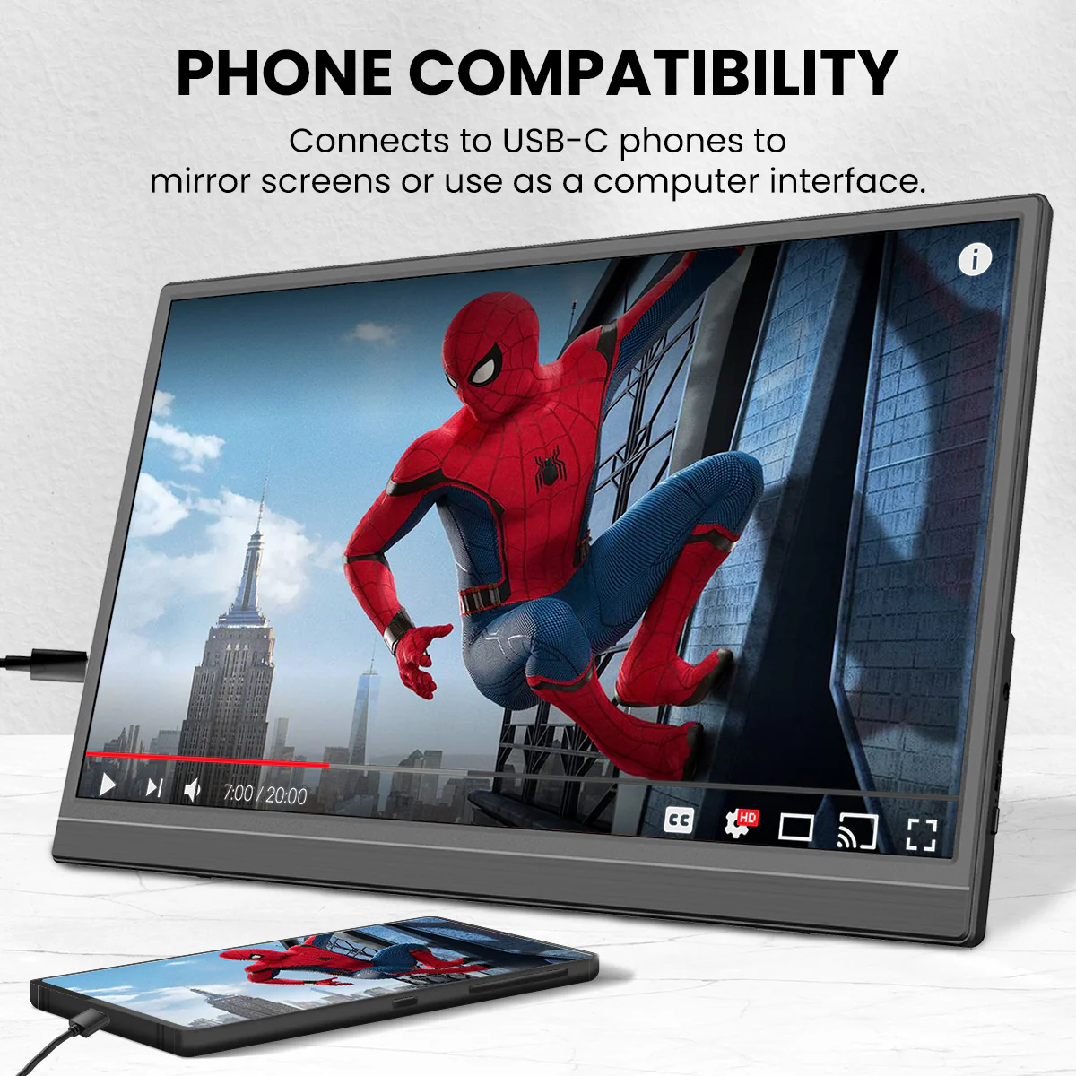 Portable 15.6" Laptop Monitor Screen Extender | USB-C HDMI | Kleva Range - Image 9