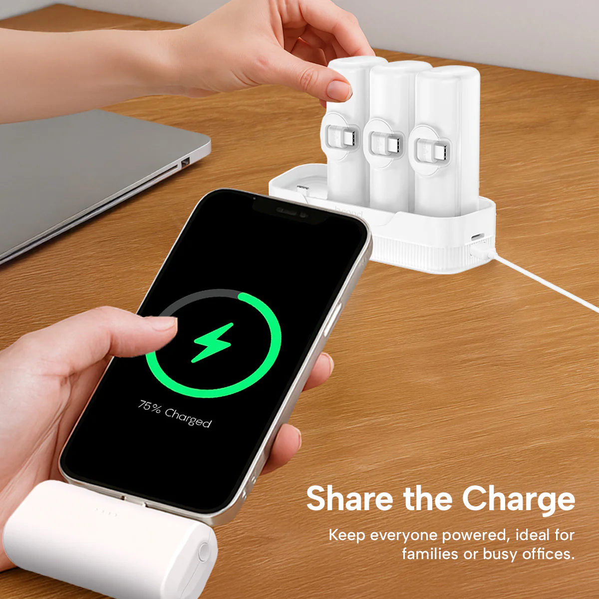 KLEVA® Grab and Go Portable Family Charging Kit - Compact Power Bank 5000mAh Fast Charging - Image 5