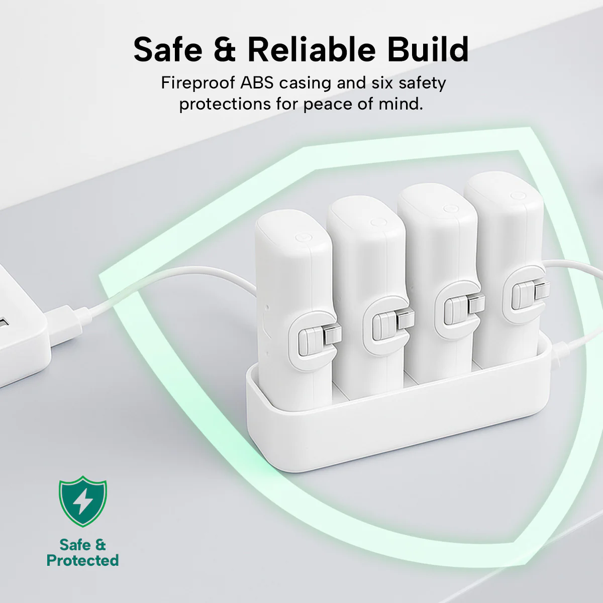 KLEVA® Grab and Go Portable Family Charging Kit - Compact Power Bank 5000mAh Fast Charging - Image 8