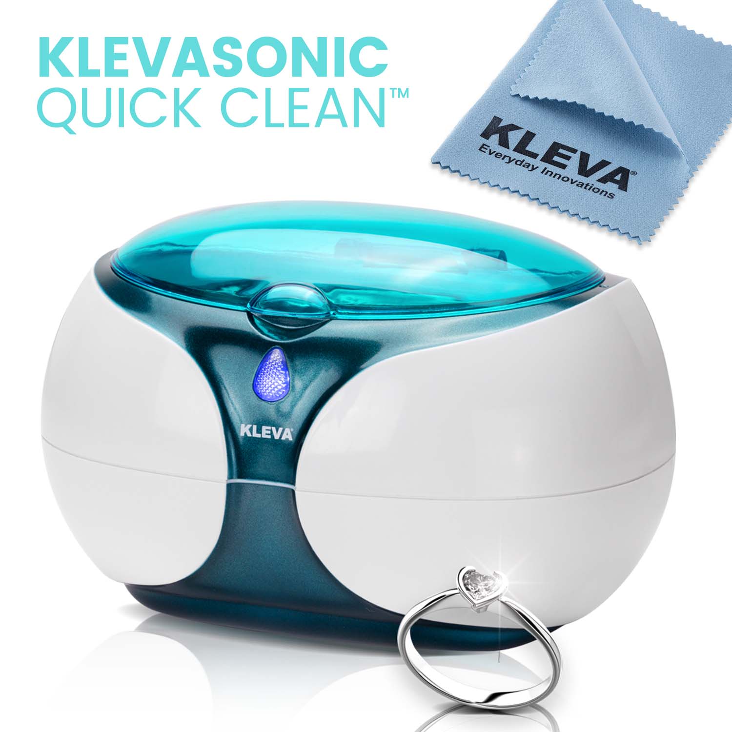 Kleva Sonic Quick Clean™️ Ultrasonic Jewellery Cleaner + FREE Jewellery Polishing Cloth - Image 11